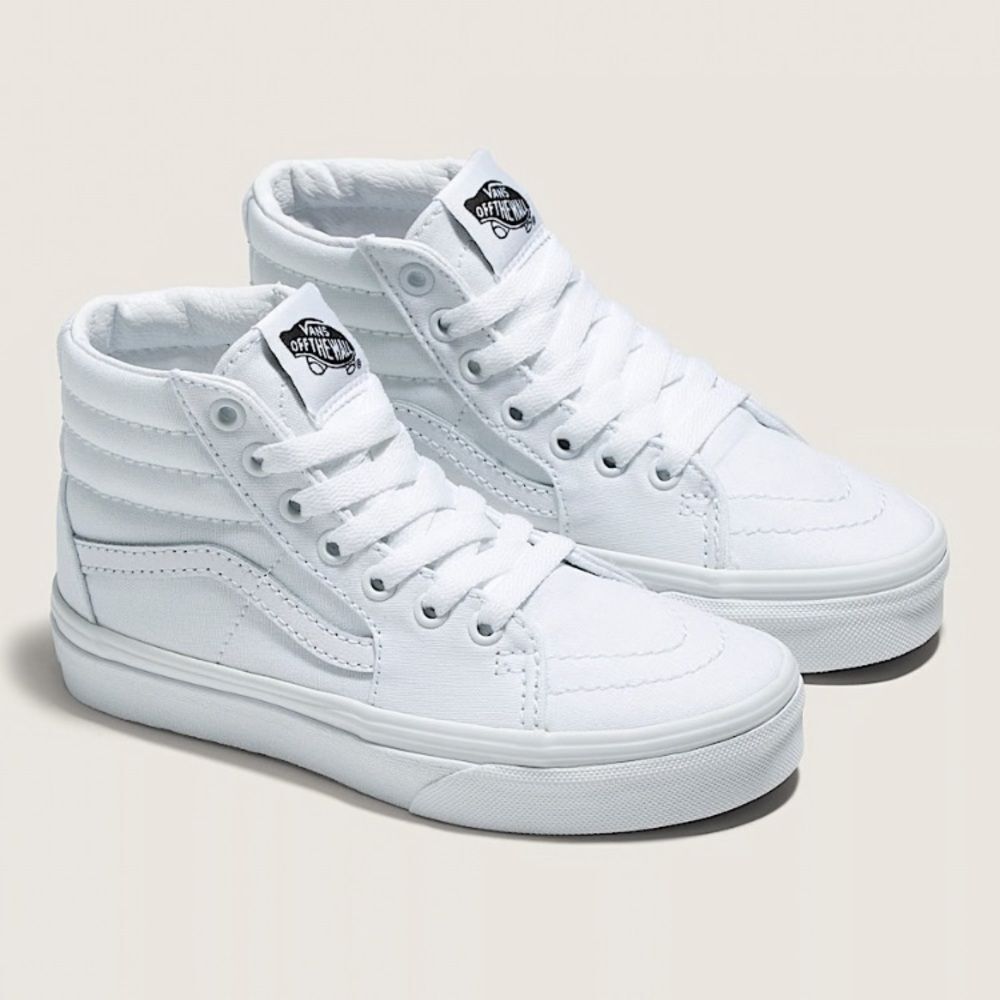 Vans Sk8-Hi Top White Skateboard Shoes Unisex Size Men’s 6.5 Women’s 8.0